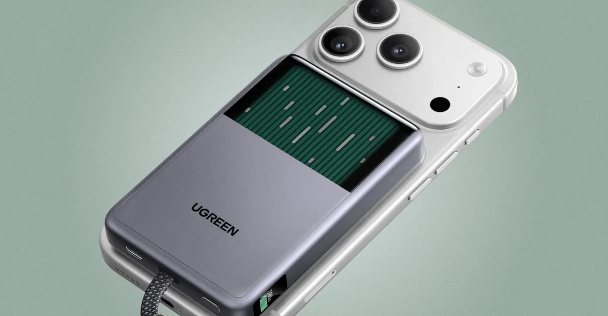 Podés ver el líquido refrigerante circulando en el nuevo power bank de Ugreen