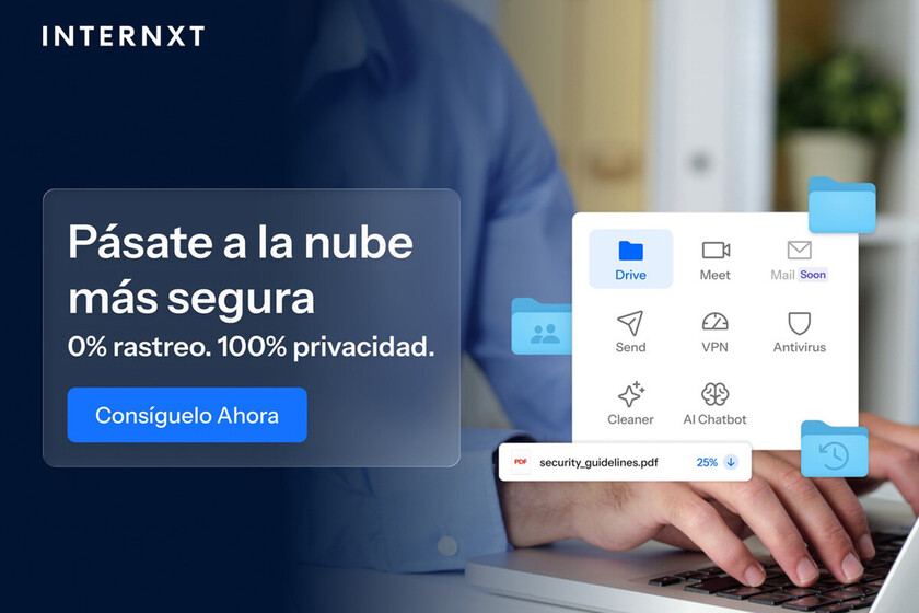 1 TB por 16 € al año: qué ofrece Internxt, alternativa europea a Google Drive
