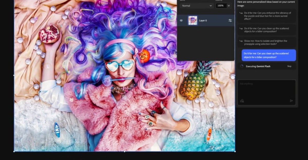 Photoshop suma un asistente de IA para editar imágenes con texto y voz